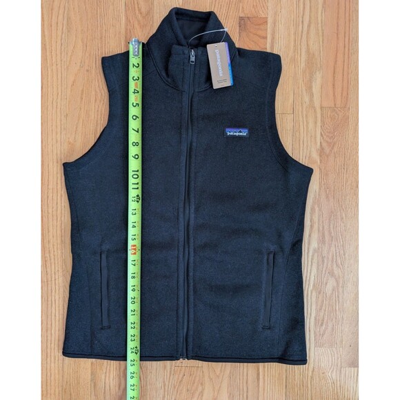 NWT Patagonia Black Vest Women MEDIUM Better Sweater Fleece Full Zip 25887 - Picture 9 of 9